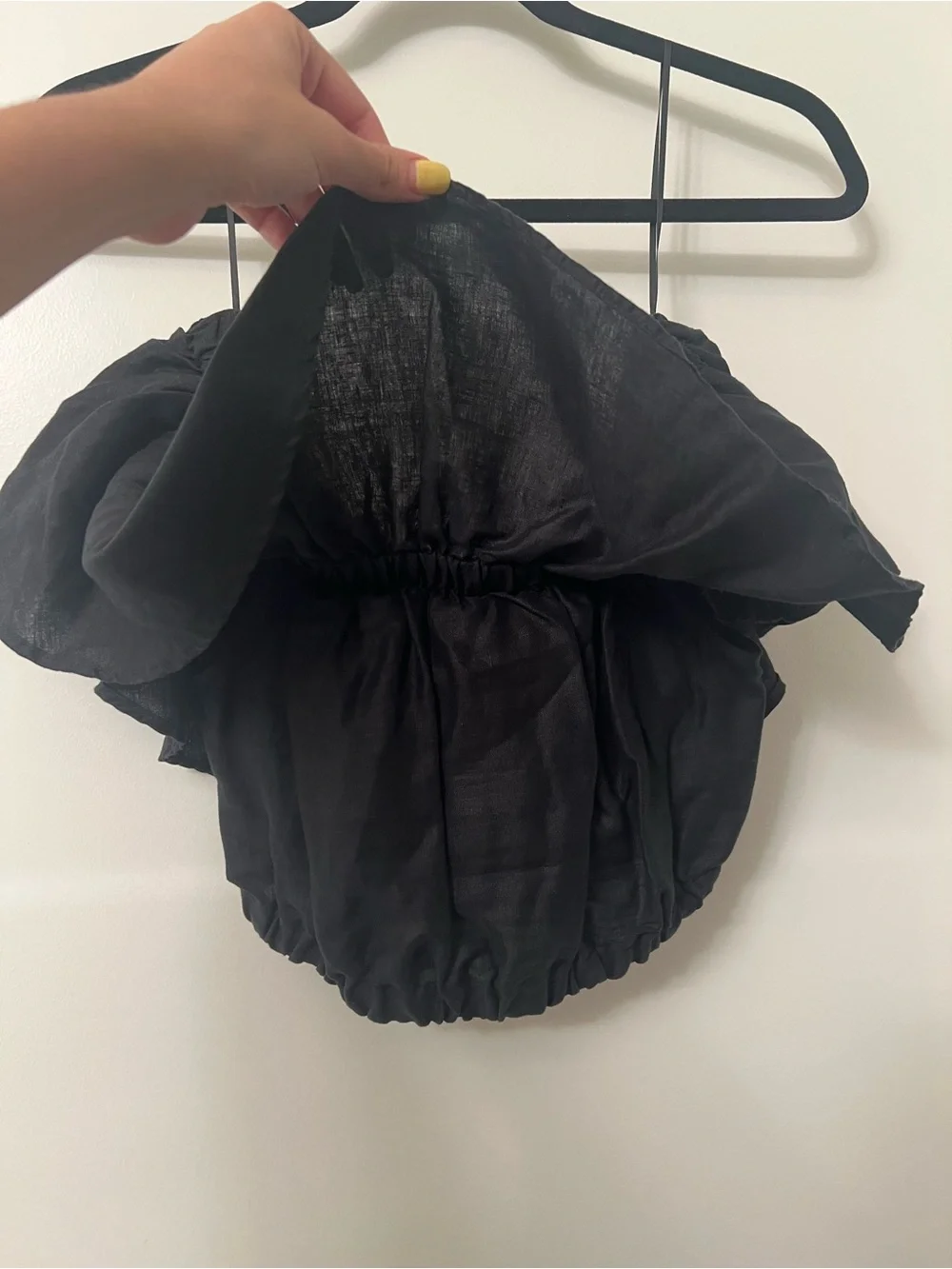 Banana Republic Off‑Shoulder Ruffle Crop Top – Black, Size XS - Picture 5 of 5